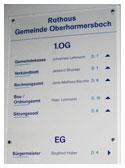 Schilder Orientierungssysteme